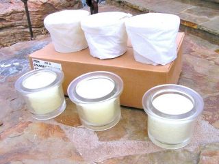 Six Clear Glass Candle Votives For Making Wood Candle Holders W 2 1/4 " Wide Hole