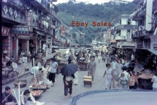 Sm16 Q Vintage 35mm Slide Photo - Hong Kong Or Korea Street Scene 1958