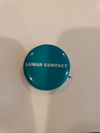 Vintage Nasa 1969 Lunar Contact Pin Back By Grumman
