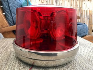Vintage Dietz 7 - 11 Emergency Police Rotating Beacon Light Red