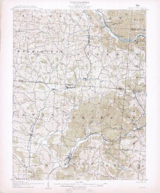 1907 Zaleski Oh Usgs Topo Haydenville Union Furnace Mineral Plymouth Creola