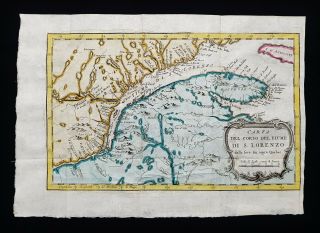 1747 Bellin - Rare Map Of North America,  Canada,  Ontario,  Toronto,  Saint Laurent