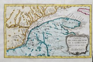 1747 BELLIN - rare map of NORTH AMERICA,  CANADA,  ONTARIO,  TORONTO,  Saint LAURENT 2