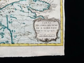 1747 BELLIN - rare map of NORTH AMERICA,  CANADA,  ONTARIO,  TORONTO,  Saint LAURENT 3