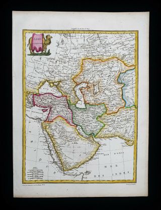 1812 Lapie - Rare Map Asia Western,  Saudi Arabia,  Yemen,  Armenia,  Iran,  Palestine