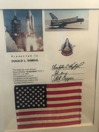 Space Shuttle Columbia “Flown Flag” 1981.  A Piece Of History 3