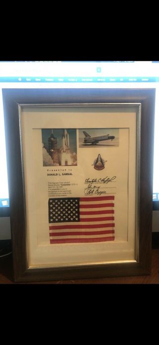 Space Shuttle Columbia “Flown Flag” 1981.  A Piece Of History 4
