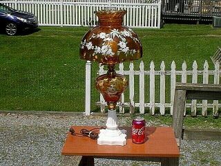 Vintage 25  Pretty Floral Table Lamp 3 Way Switch