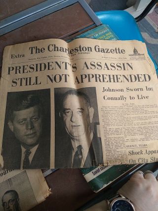 President John F Kennedy Jfk Assassination November 22 1963 Newspaper Washington