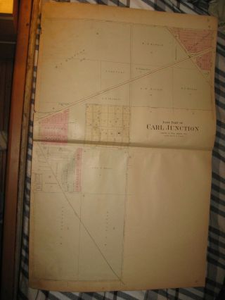 Antique 1895 Carl Junction Mcdonald Preston Township Jasper County Missouri Map