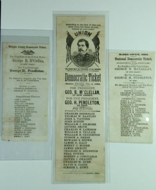 General George Mcclellan Ballot Ticket Civil War 1864 Election N - 087
