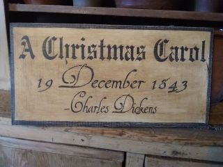 Primitive Sign A Christmas Carol Early Look Wooden Sign Awesome Wow