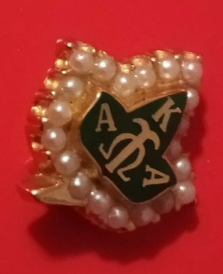 Alpha Kappa Alpha Sorority Aka Solid 10k Yellow Gold Member Badge Pin