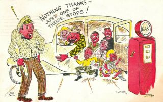 Vintage 1955 Comic " Nothing Thanks Just One Of Those Stops " E Anderson Pc 1208