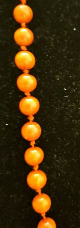 Old Rare Antique Vintage Natural Undyed Italy Coral Necklace Beads 5mm to 8mm 2