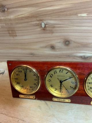 Vintage World Desk Clock Quartz Swiss Made 2