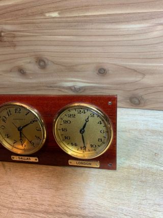 Vintage World Desk Clock Quartz Swiss Made 3