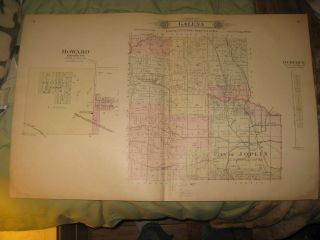 Antique 1895 Joplin Galena Duval Jackson Township Jasper County Missouri Map Nr