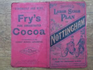 Bacon’s Large Scale Plan Of Nottingham For Cyclists And Tourists C1895