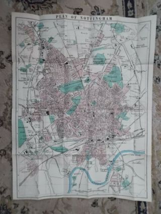 Bacon’s Large Scale Plan of Nottingham for Cyclists and Tourists c1895 2