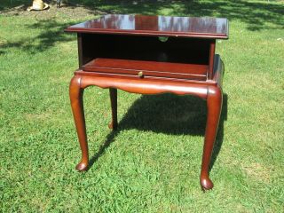 The Bombay Company Vintage End Table Tv Stand Accent Piece Corner Slide Out Tray