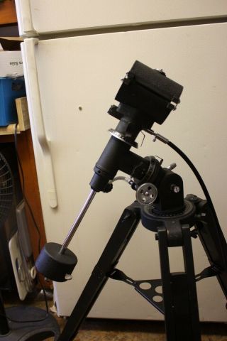 Vintage Meade 80mm Refracting Telescope Equatorial Mount & Tripod W/slo - Motion