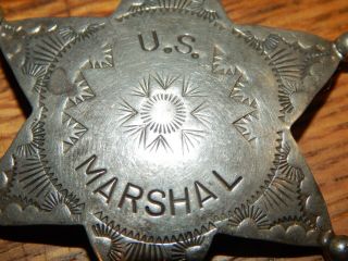 Antique J.  Slifka Sterling Silver Us Marshal Police United States Marshal
