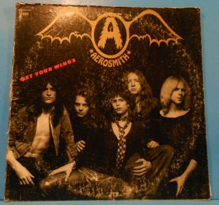 Aerosmith Get Your Wings Lp 1974 " Train Kept Rollin " Plays Great Vg,  /vg C