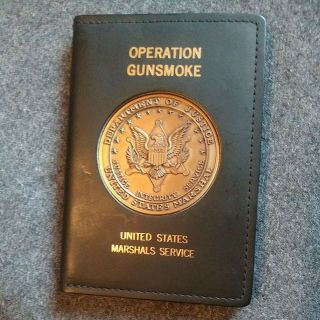 United States Marshal " S Service Usms Operation Gunsmoke Badge /credential Case