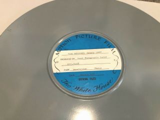 1968 White House 16mm Film,  The President January 1968,  14 1/2 " In Diameter
