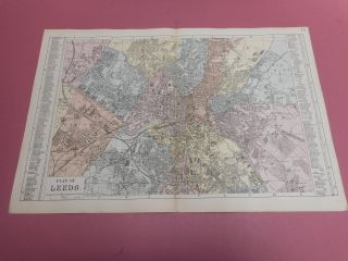 100 Large Scale Plan Of Leeds Map By Bacon C1896 Railways