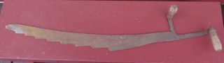 Antique Farmers Hay Knife Hay Saw,  2 Handle,  35 " Long,  Antique