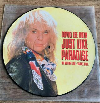 David Lee Roth ‎– Just Like Paradise Van Halen 12 Inch Vinyl Picture Disc Single