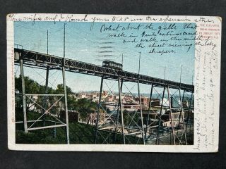 Elevated Rail,  Hoboken To Jersey City Heights Nj Vintage Ud Postcard 1906