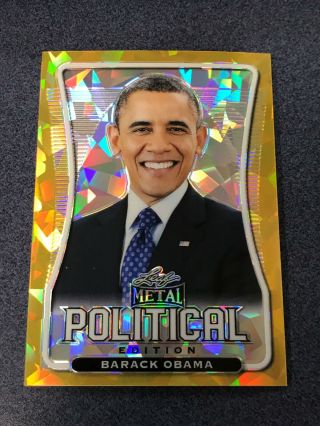2020 Leaf Metal Political Edition Barack Obama 1/1 Gold Prismatic Ct21