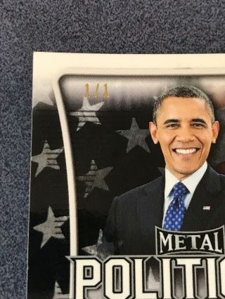 2020 Leaf Metal Political Edition BARACK OBAMA 1/1 Gold Prismatic CT21 3