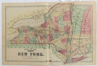 1875 Lewis County Ny " York State " Antique Atlas Map