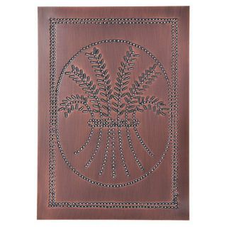 Country Solid Copper Wheat Cabinet Panel