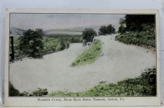 Virginia Va Afton Blue Ridge Terrace Hairpin Curve Postcard Old Vintage Card Pc