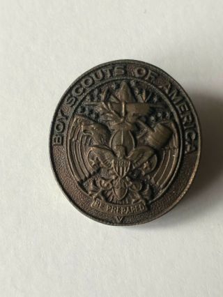 National Bsa President Boy Scout Collar Brass Oval Pin Insignia 1931