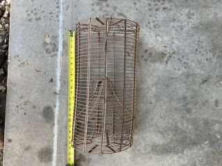 Antique Vtg Lg Metal Wire Mouse Rat Rodent Trap Cage Primitive Rustic Folk Art