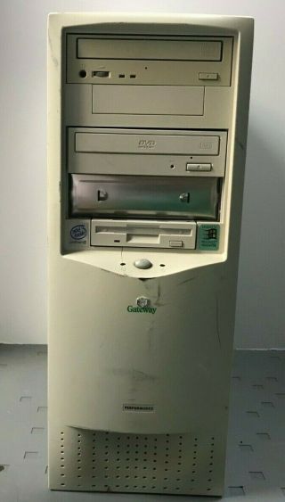 Vintage Gateway Performance Computer With Intel Pentium Iii @ 500mhz