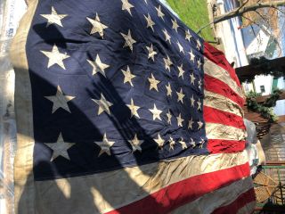 Vintage Rare Ww2 ?? Quartermaster 48 Star American Flag Large 4.  5’ X 8’ Cotton