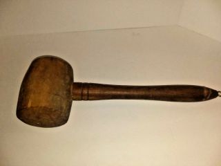 Large Vintage Wood Mallet Hammer 17 " 2 Lbs.
