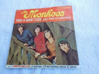 Sleeve Only The Monkees " Take A Giant Step " Sleeve 45 Rpm 7 " Record