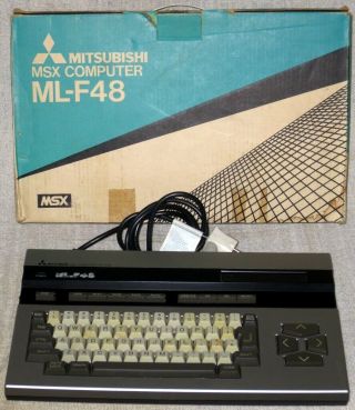 Rare Vintage " Mitsubishi Ml - F48 " Msx Computer (boxed)