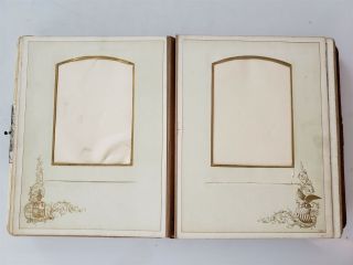 1893 antique COLUMBIAN EXPOSITION souvenir CELLULOID PHOTO ALBUM empty pgs 5