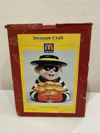Nwd Vintage “hamburglar” Mcdonalds Cookie Jar Treasure Craft Pfaltzgraff.