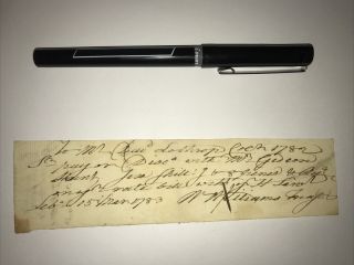 William Williams Signature 1783 Clip Signer Of Declaration 2