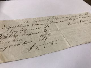 Samuel Huntington Signature Dated 1783